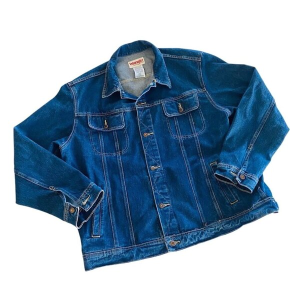 Wrangler Rugged Wear Men's Denim Jacket Blue Size 2XT - Picture 2 of 4